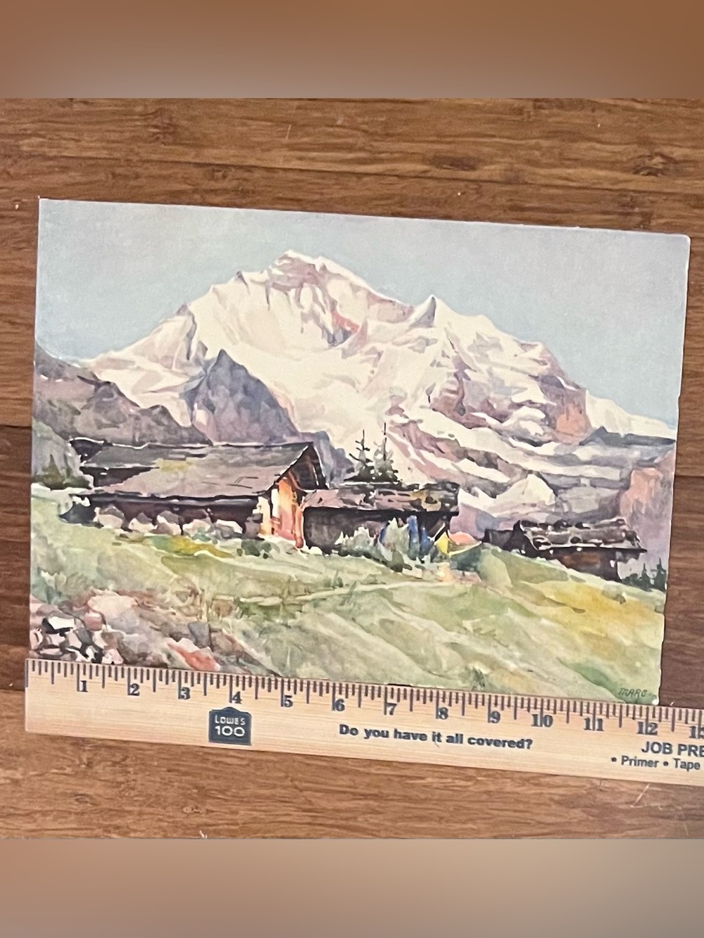 Nicolas Markovitch "Marc" Swiss print of Jungfrau mountain. Stehli Frères (STZF)